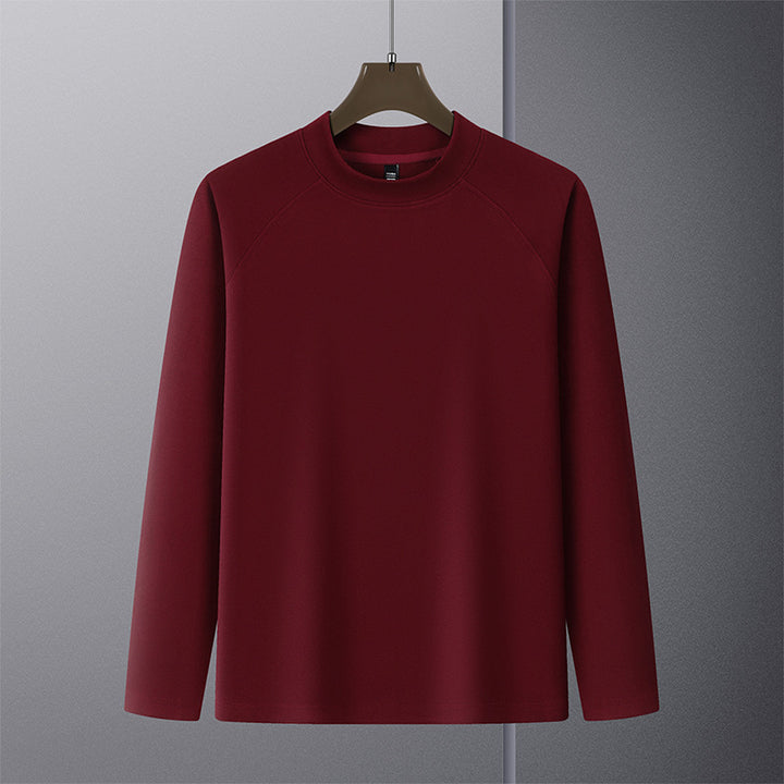 Herren Premium-Mockneck-Pullover aus feinem Woll-Mix mit Raglanärmeln Echo Archiv