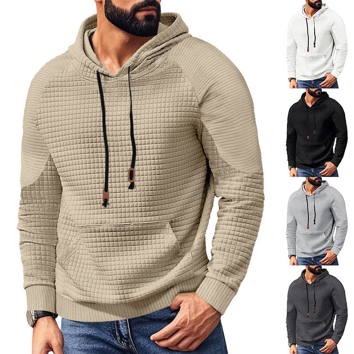Herren Kapuzenpullover mit strukturierter Oberfläche und praktischen Taschen Echoarchiv
