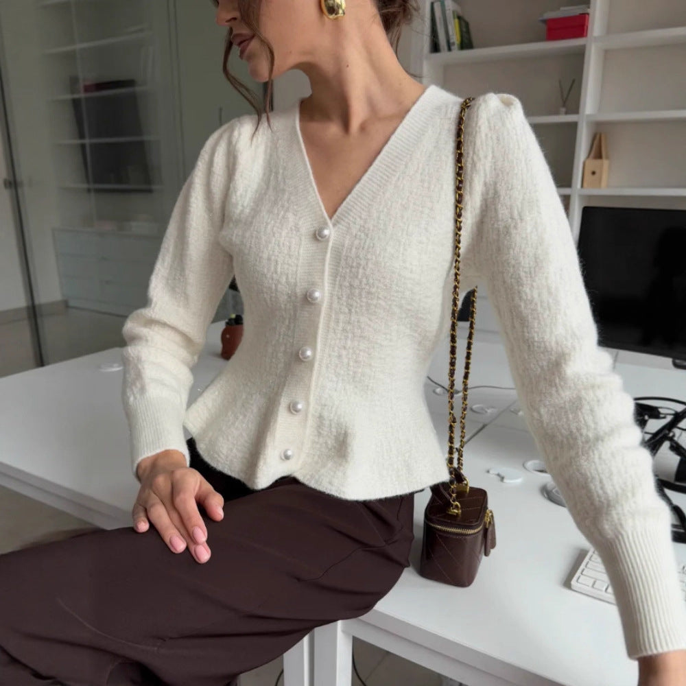 Damen Eleganter Strickcardigan mit hochgeschlossenem Kragen Echo Archiv