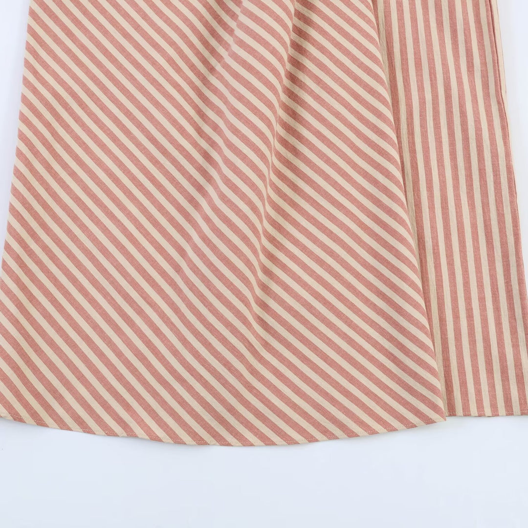 Damen Wickelrock mit diagonalem Streifenmuster und eleganter Drapierung Echo Archiv