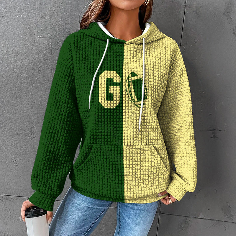 Damen Gemütlicher Kapuzenpullover mit Herzmotiv Echoarchiv