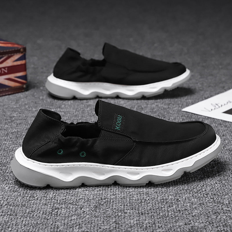 Herren elastischer Nubukoptik-Slipper mit gepolstertem Fersenrand und stoßdämpfender Wellenlaufsohle Echo Archiv