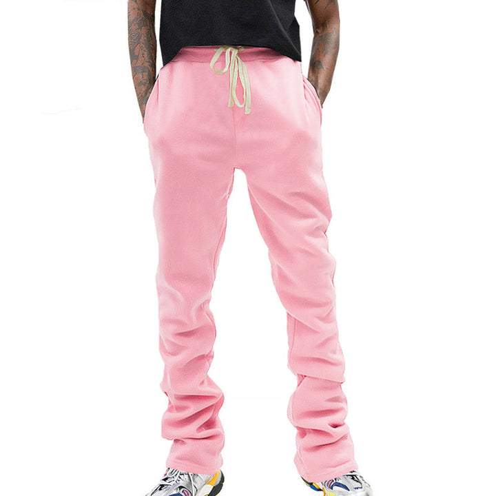 Herren Locker geschnittene Fleece-Jogginghose mit Tunnelzug, Seitentaschen & geradem Bein – Tavélo