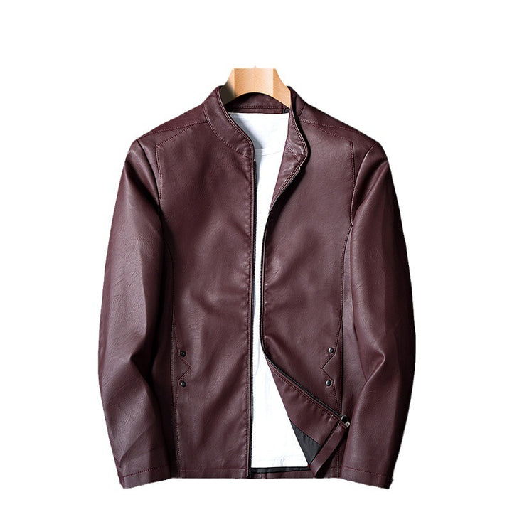 Herren Modische Kunstlederjacke mit Steppdetails Echo Archiv