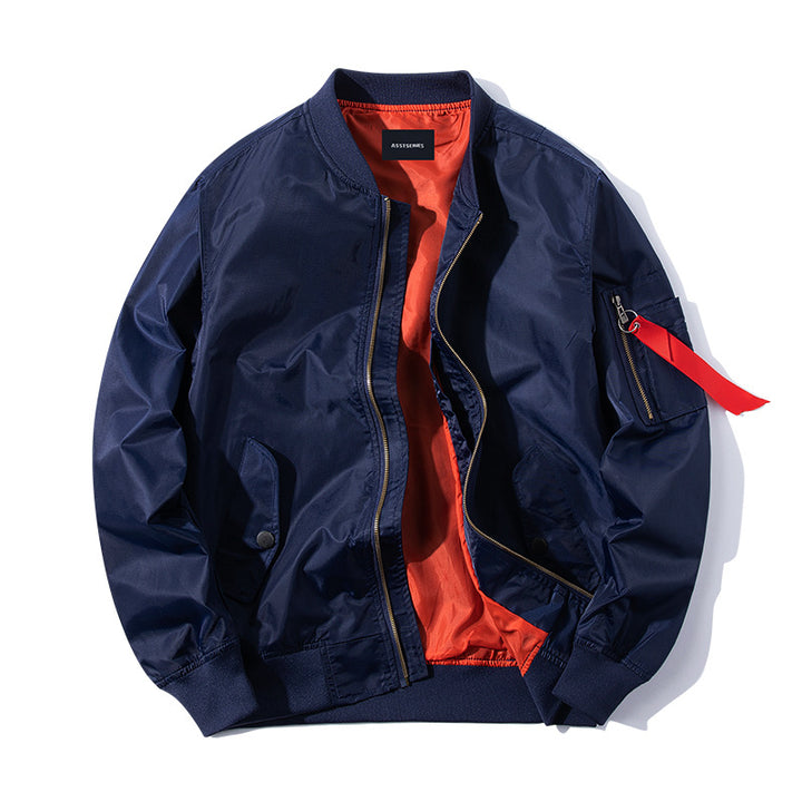 Herren  leichte Flug-Bomberjacke mit kontrastierendem thermischem Futter und Ärmeltasche mit Reißverschluss Echo Archiv