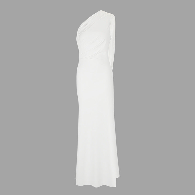 Damen elegantes Wickelkleid mit asymmetrischem Schnitt und tiefem V-Ausschnitt Echo Archiv