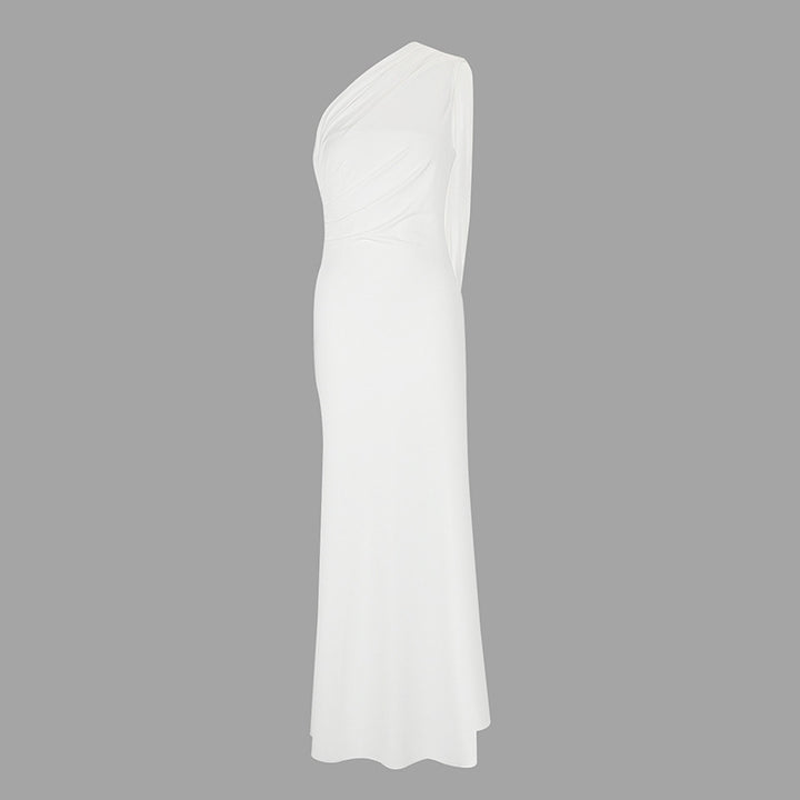 Damen elegantes Wickelkleid mit asymmetrischem Schnitt und tiefem V-Ausschnitt Echo Archiv