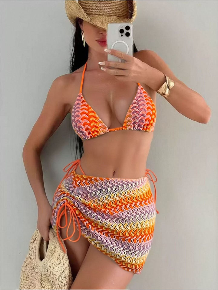 Damen Crocheted Bikini mit Wickelrock Echo Archiv