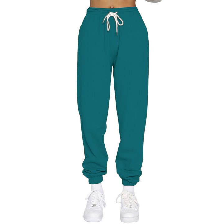 Damen nan High‑Waist Relax-Jogginghose mit elastischem Komfortbund, Kordelzug und gerippten Knöchelbündchen Echo Archiv