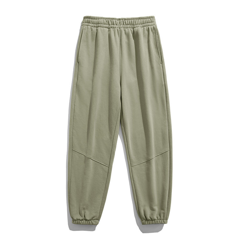 Herren Fleece-Jogginghose mit tapered Schnitt, elastischem Kordelbund & Knie-Paneelen Echoarchiv