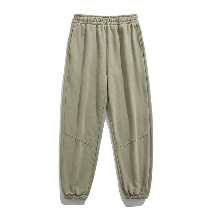 Herren Fleece-Jogginghose mit tapered Schnitt, elastischem Kordelbund & Knie-Paneelen Echoarchiv