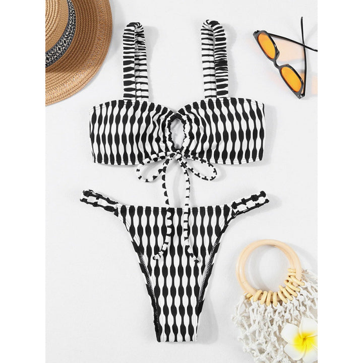 Damen Triangel-Bikini mit modischem Wickel-Design und verstellbaren Trägern Echo Archiv