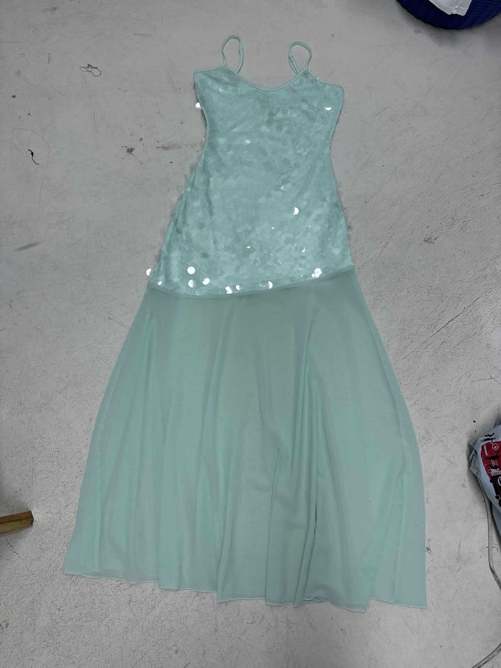 Damen schimmerndes ärmelloses Maxikleid mit funkelnden Pailletten Echo Archiv