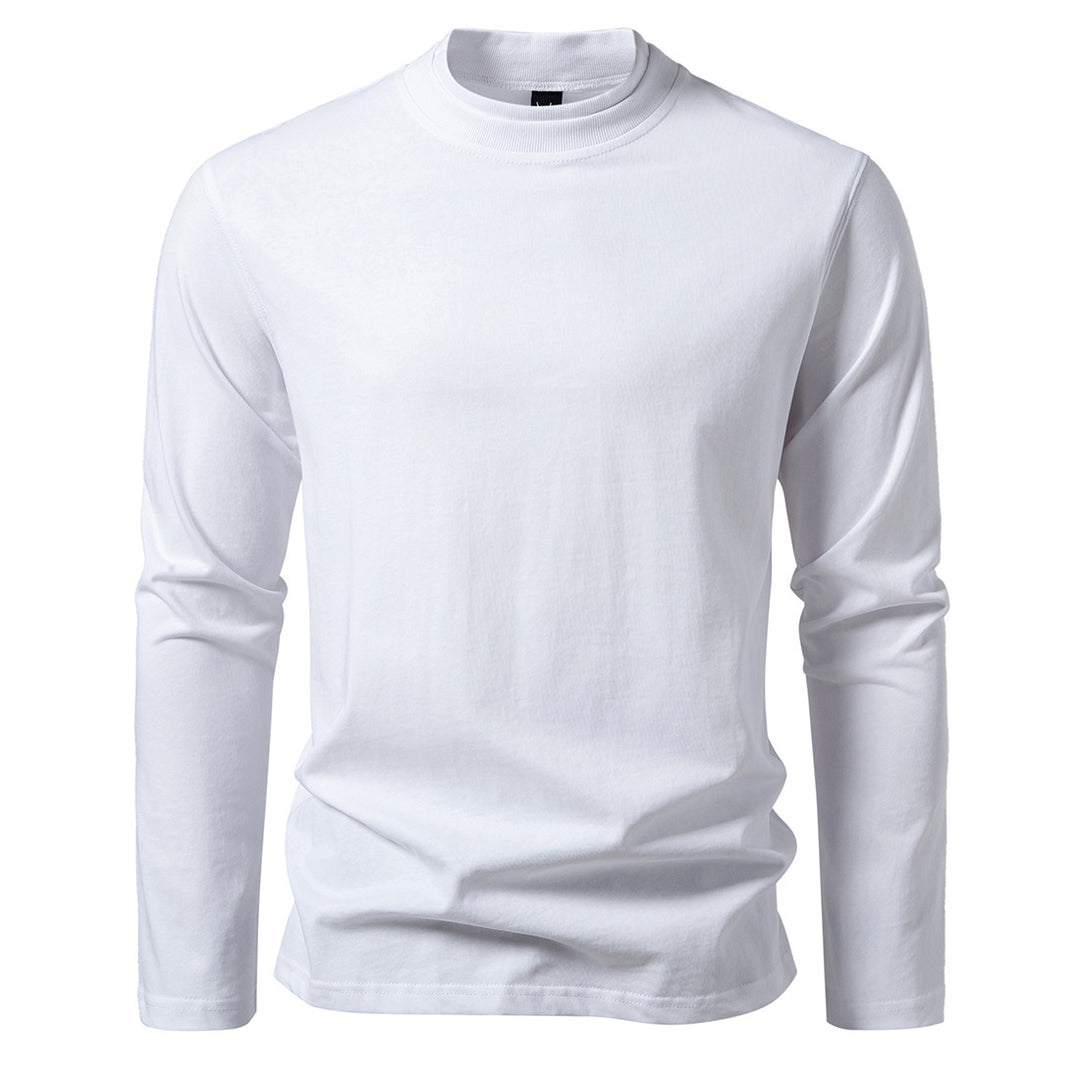 Herren Langes Feinstrick-Shirt mit Mockneck, geripptem Kragen und schlanker Silhouette Echo Archiv