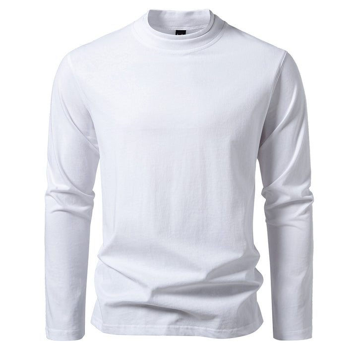 Herren Langes Feinstrick-Shirt mit Mockneck, geripptem Kragen und schlanker Silhouette Echo Archiv