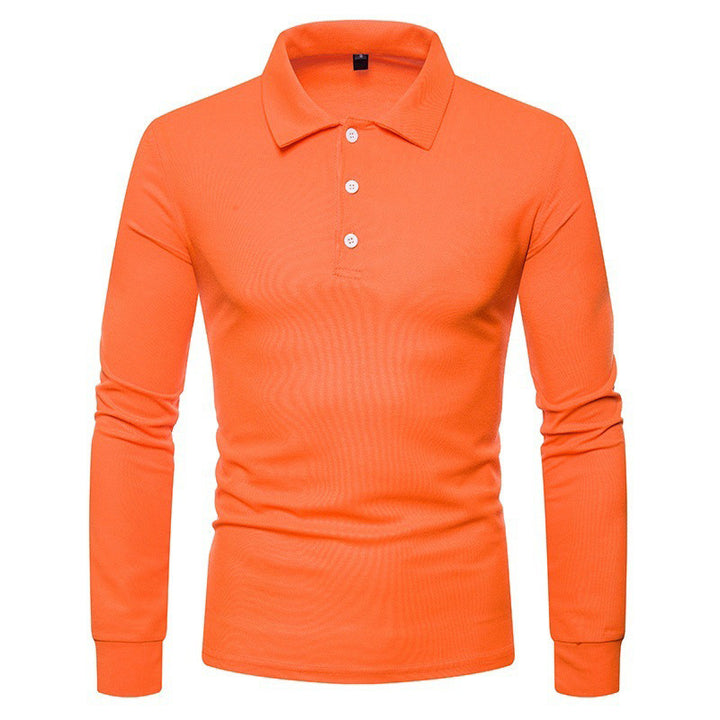 Herren Langarm Polohemd mit klassischem Schnitt und feiner Piqué-Textur Echoarchiv