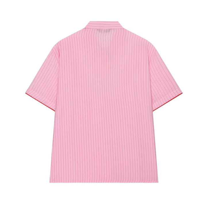 Damen Kurzarm-Bluse mit Schleifenkragen und seitlicher Knopfleiste Echo Archiv