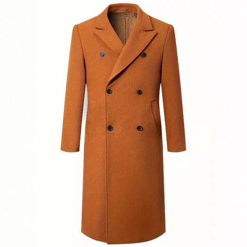 Herren eleganter Doppeltknopf-Trenchcoat Echoarchiv