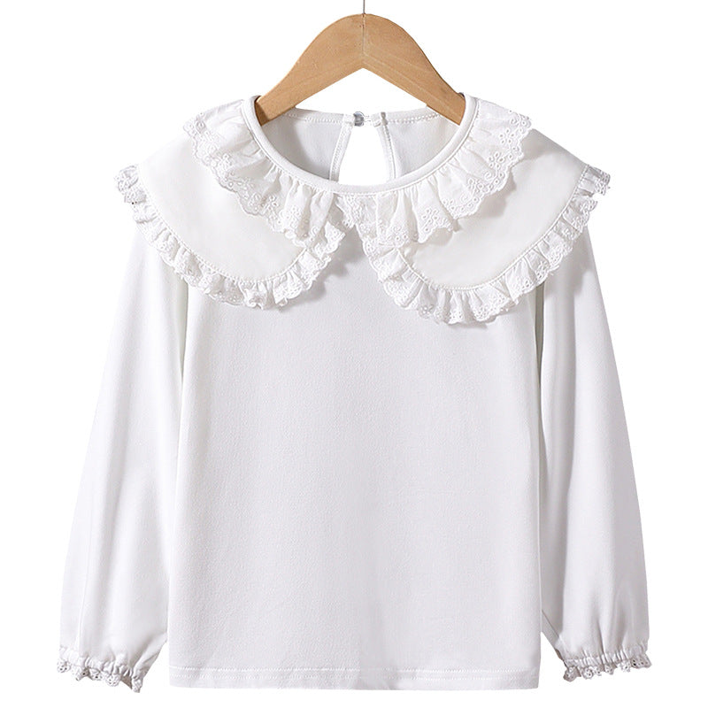 Mädchen Bluse mit romantischem Rüschensaum Echo Archiv