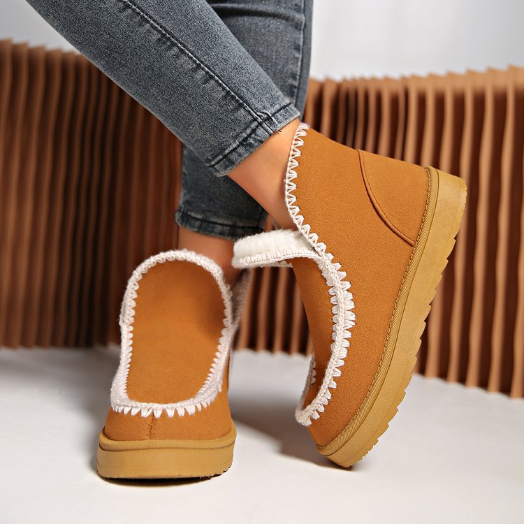 Damen Gefütterte Mokassin‑Ankleboots mit Teddyfutter und rutschfester Gummisohle Echoarchiv