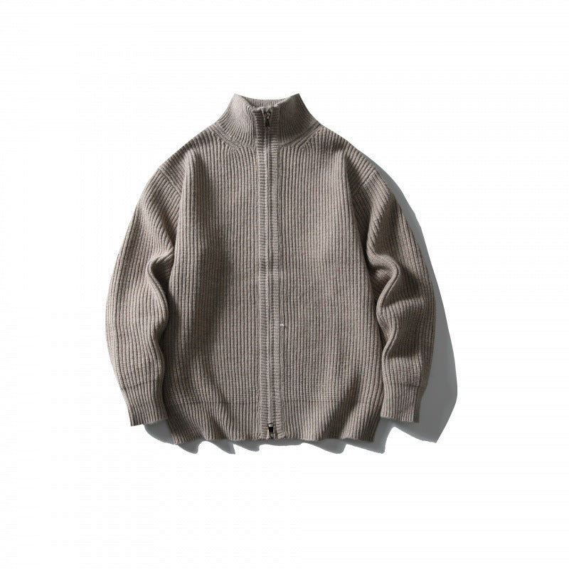 Unisex Gerippter Zipcardigan mit Stehkragen Echo Archiv