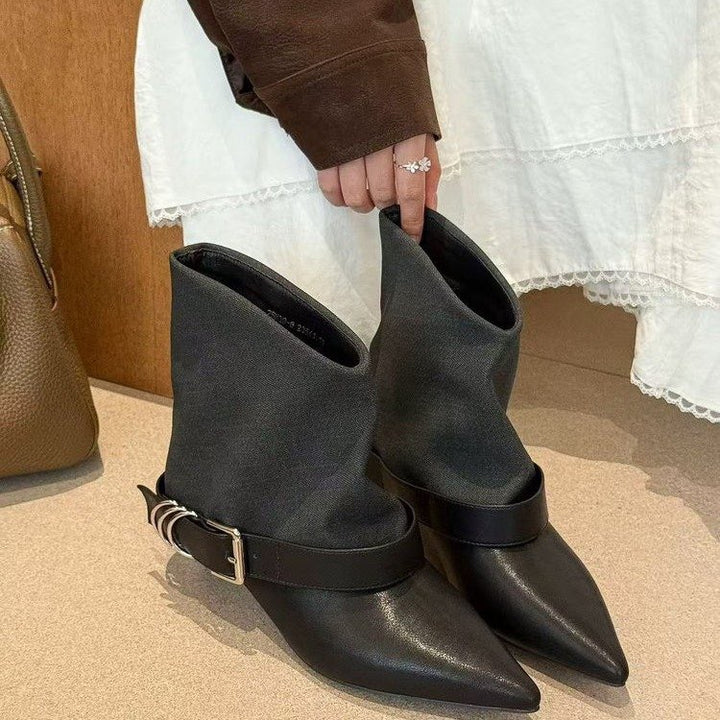 Damen Elegante Ankle-Stiefel mit Lässiger Stoff-Hülle Echo Archiv
