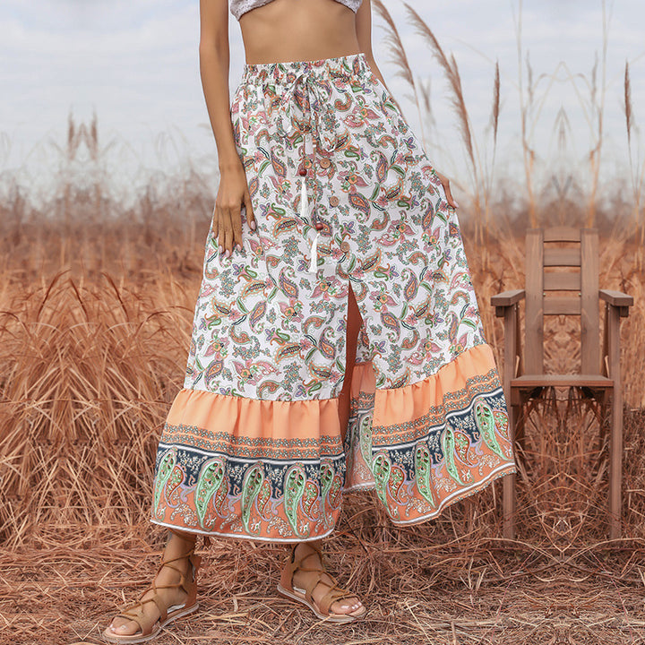Damen Maxi-Rock mit buntem Paisleymuster Echo Archiv