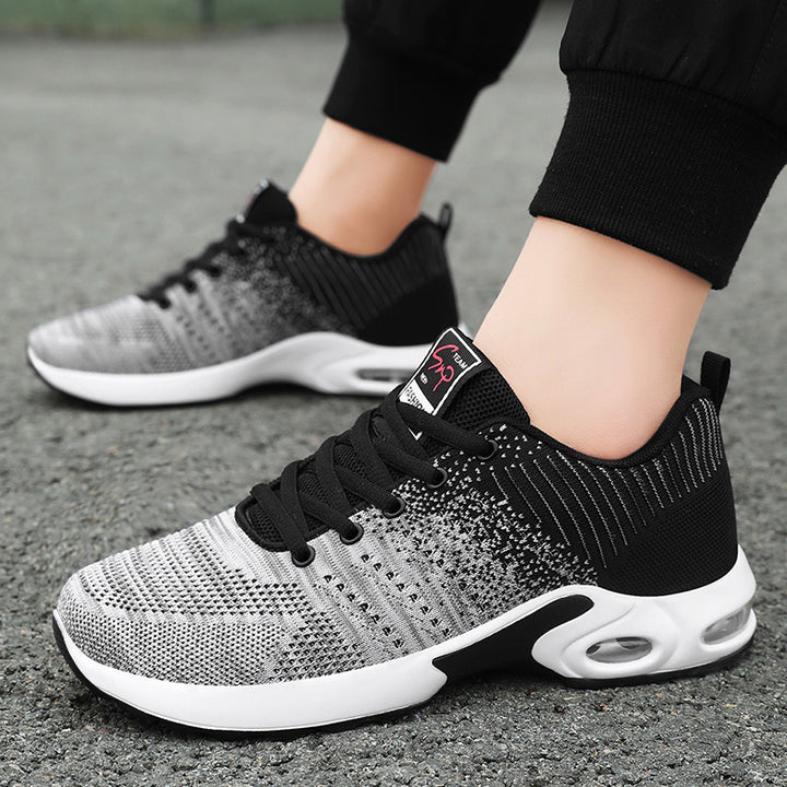 Herren nan leichter Strick-Running-Sneaker mit gepolsterter Fersenstütze und sichtbarer Luftkissen-Zwischensohle Echo Archiv