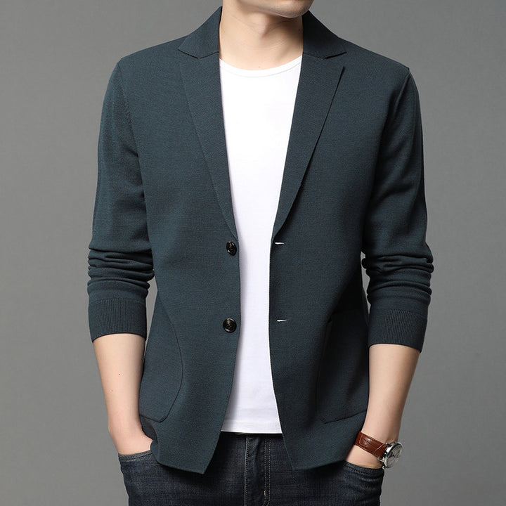 Herren Strickblazer mit eleganten Knopfdetails und praktischen Taschen Echoarchiv
