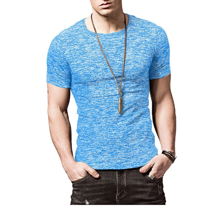 Herren Freizeit T-Shirt mit meliertem Design und Rundhalsausschnitt Echoarchiv
