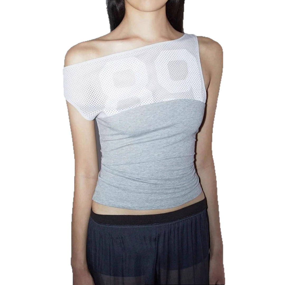 Damen stylisches Sportoberteil mit Netz-Einsätzen und Figurbetontem Schnitt Echo Archiv