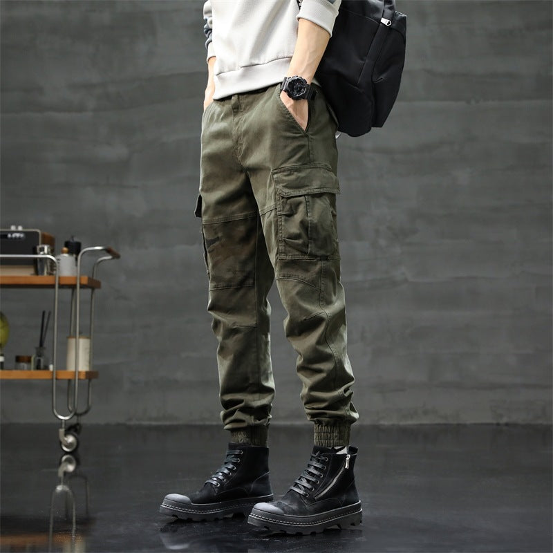 Herren Cargo-Jogginghose mit Camouflage-Knieeinsatz & elastischen Bündchen Echoarchiv
