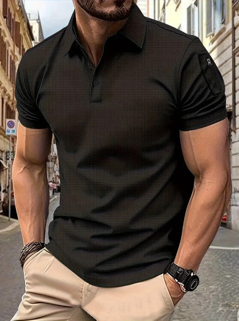 Herren Poloshirt mit modernem Muster Echoarchiv