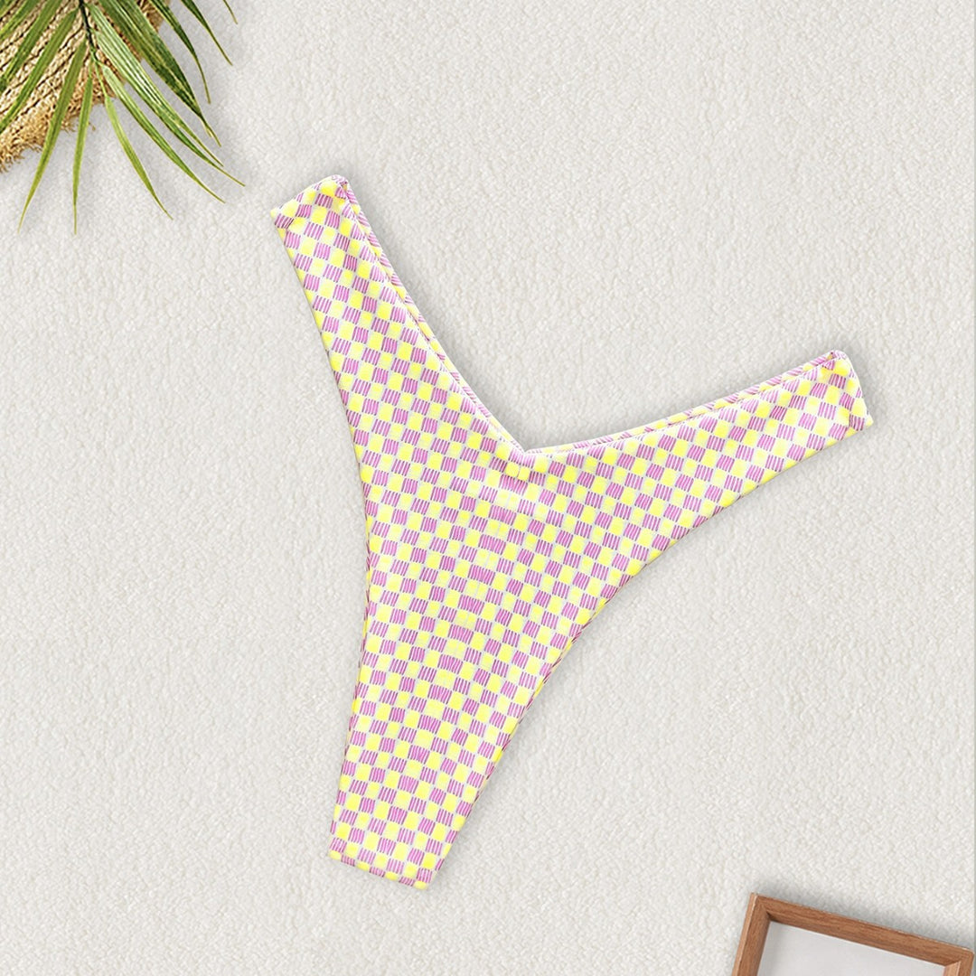 Damen Triangel-Bikini mit buntem Patchwork-Muster Echo Archiv