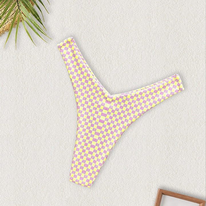 Damen Triangel-Bikini mit buntem Patchwork-Muster Echo Archiv