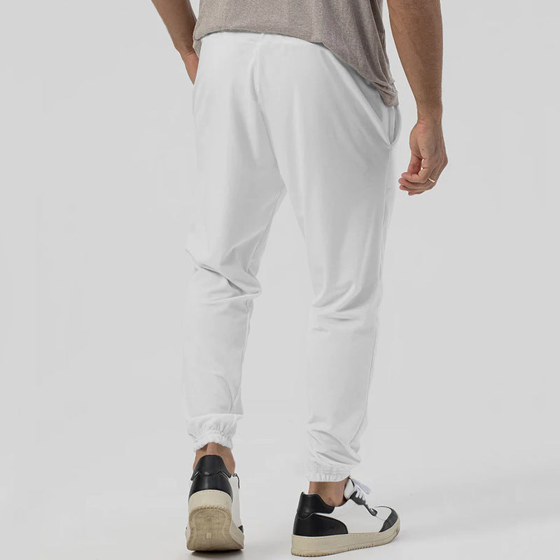 Herren Tapered-Jogginghose im Leinenlook mit Bügelfalte und Bündchen Echoarchiv