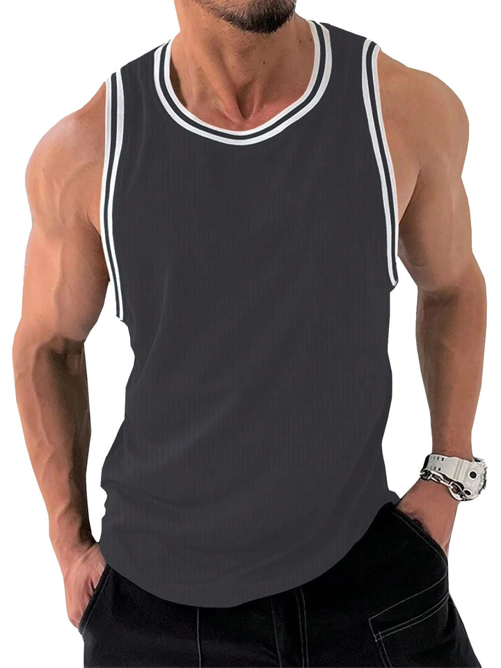 Herren Sportliches Muskelshirt mit atmungsaktiver Struktur Echoarchiv