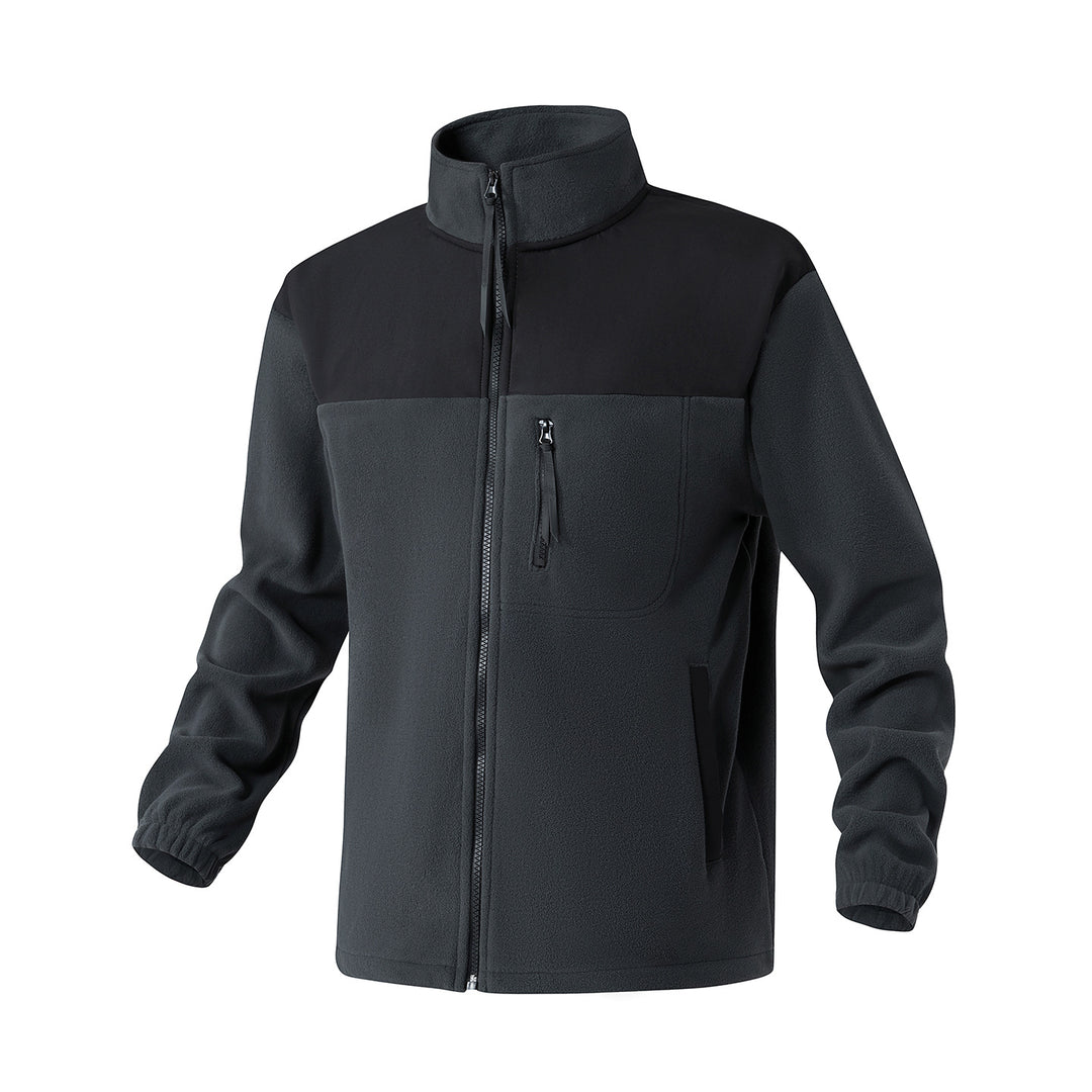 Herren Fleecejacke mit verstärktem Schulterpaneel, Stehkragen und Brustreißverschluss Echo Archiv