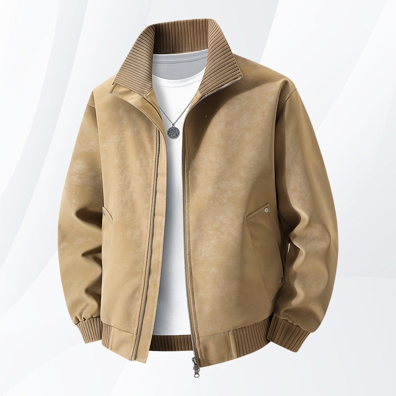 Herren Velours‑Imitat Bomberjacke mit Stehkragen, Thermofutter & Reißverschluss Echoarchiv