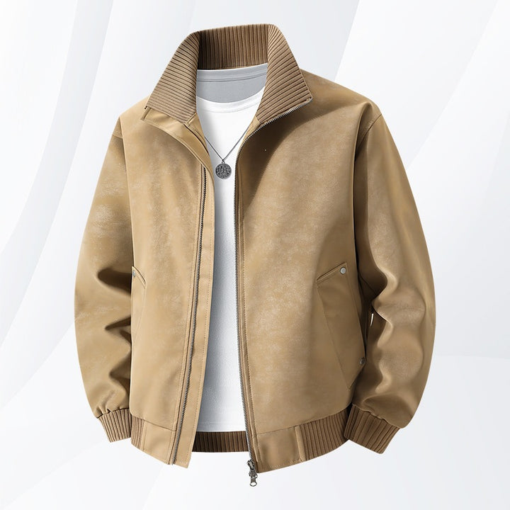 Herren Velours‑Imitat Bomberjacke mit Stehkragen, Thermofutter & Reißverschluss Echoarchiv
