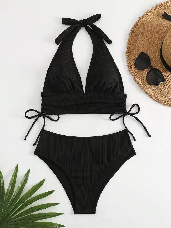 Damen Bikini-Set mit verstellbarem Halterneck und hohem Beinausschnitt Echo Archiv