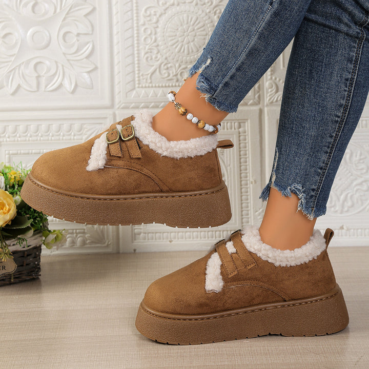 Damen Gefütterte Schnür‑Sneaker mit Kunstfellfutter und Plateau‑Sohle Echo Archiv
