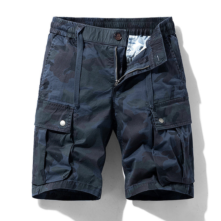 Herren Cargoshorts im lässigen Camouflage-Design mit elastischem Bund und praktischen Taschen Echoarchiv