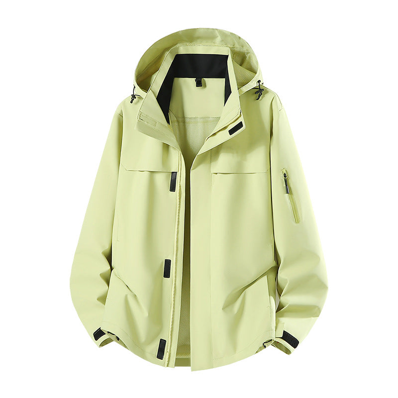 Herren Leichte wasserabweisende Kapuzen-Softshell-Übergangsjacke mit Meshfutter & Utility-Taschen Echoarchiv