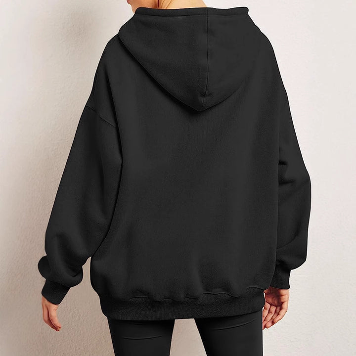 Damen nan Oversize-Kapuzenpullover mit verlängertem Rückenteil, innen angerautem Fleece und Kängurutasche Echo Archiv