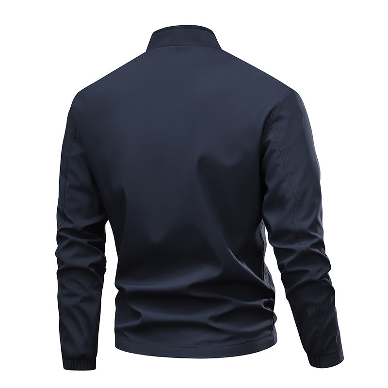 Herren Minimalistische Softshell-Bomberjacke mit Stehkragen, elastischen Bündchen & durchgehendem Reißverschluss Echo Archiv