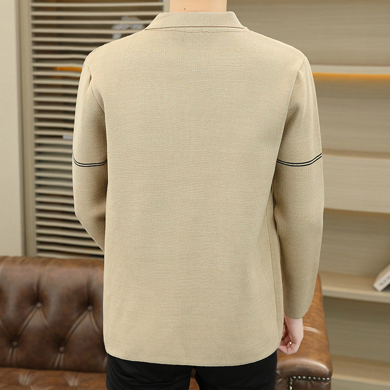 Herren lässige Strickjacke mit eleganten Details Echoarchiv