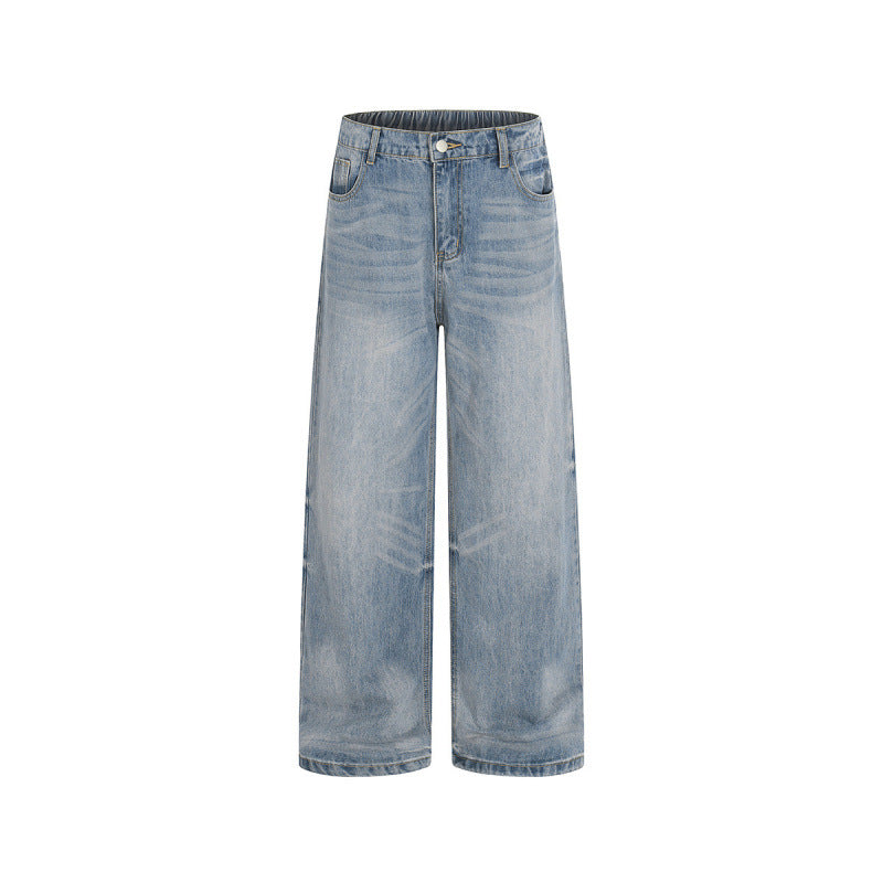 Damen Weite High-Waist Jeans aus leichtem Stonewashed Denim Echo Archiv