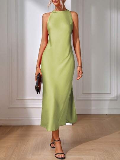 Damen Elegantes Maxikleid mit schmalem Träger und körpernahem Schnitt Echo Archiv