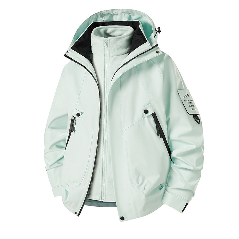 Herren 3‑in‑1 Softshell-Parka mit abnehmbarer Fleece-Innenjacke und technischer Kapuze Echo Archiv